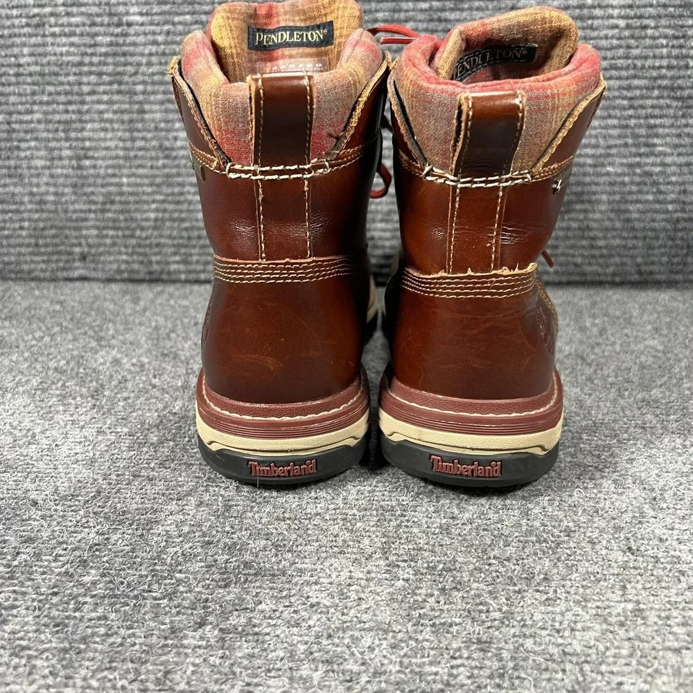 Timberland Pendleton Boots Mens Size 9.5 Brown Leather Gore-Tex Waterproof Snow